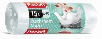 Paclan Worki na Śmieci Łazienkowe Zapachowe 15l 40 sztuk