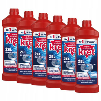Kret Żel do Udrażniania Rur Syfonów Zatorów 6x1000