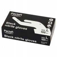 Paclan Expert Rękawice Nitrylowe L Czarne 100 szt.
