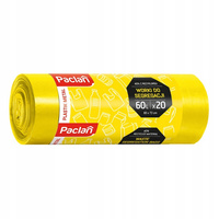 Paclan Żółte Worki na Śmieci do Segregacji Plastiku 60l 20 sztuk