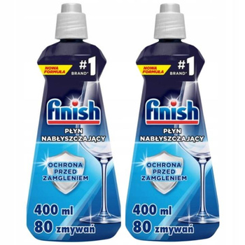 Finish Płyn Nabłyszczacz Do Zmywarki Regular 400ml x2