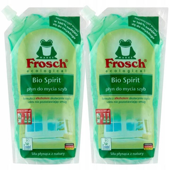 Frosch Płyn Środek do Mycia Szyb i Luster Zapas 1L x2
