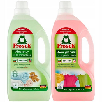 Frosch Zestaw Żeli do Prania Tkanin Aloesowy + Granat 3L 60pr