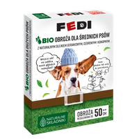 Fedi Bio Obroża Przeciw Pchłom i Kleszczom dla Średnich Psów M 50 cm