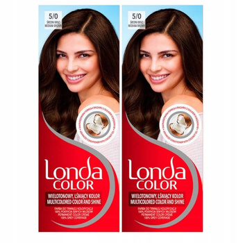Londa Color Farba do Włosów Średni Brąz 5/0 x2