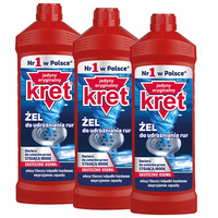 Kret Żel do Udrażniania Rur Syfonów Zatorów 3x1000