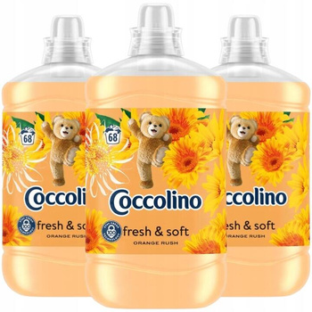 Coccolino Orange Rush Płyn do Płukania Tkanin Fresh & Soft 3x1,7L 204 prań