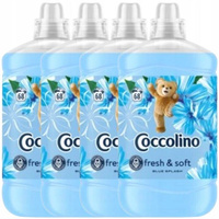 Coccolino Blue Splash Płyn do Płukania Tkanin Fresh & Soft 4x1,7L 272 pr