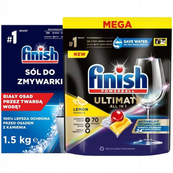 Finish Zestaw Ultimate All In One 70 Lemon + Sól 1,5kg