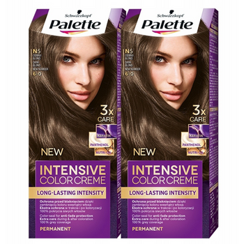 Palette Farba do włosów N5 (6-0) Ciemny Blond x 2