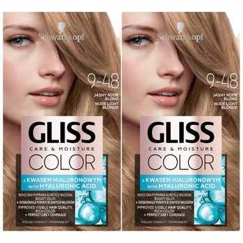 Gliss Color Farba do Włosów Jasny Nude Blonde 9-48 x2