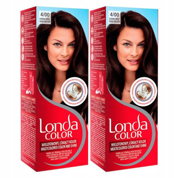 Londa Color Farba do Włosów Ciemny Brąz 4/00 x2