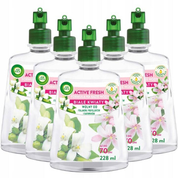 Air Wick Active Fresh Białe Kwiaty Odświeżacz Powietrza Wkład 5x228ml