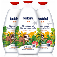 Bobini Płyn do Kąpieli Żel do Mycia dla Dzieci 3op