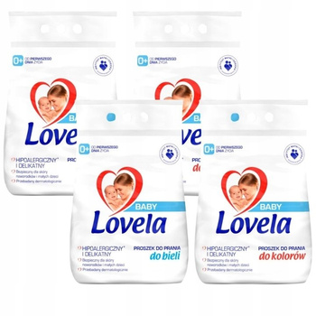 LOVELA Baby Hipoalergiczny Proszek do Prania Koloru i Bieli dla Dzieci 4x2,7kg