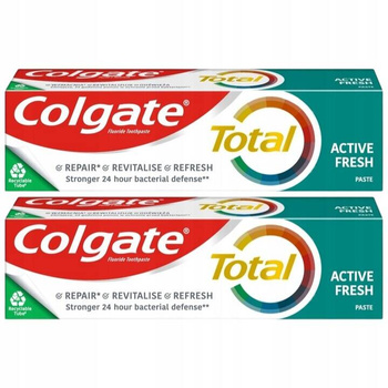 Colgate Total Aktywna Świeżość Pasta do Mycia Zębów 2x75ml