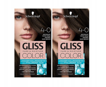Gliss Color Farba do włosów natur. ciemny brąz 4-0 x2