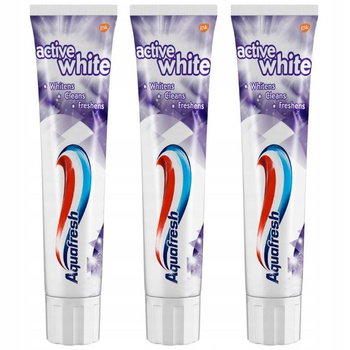 Aquafresh Active White Pasta do Zębów 125 ml x3