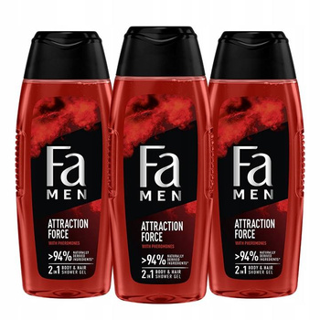 Fa Men Żel pod Prysznic Attraction Force 400ml x3