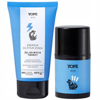 Yope Men Naturalny Żel Nawilżający i Krem Regenerujący do Mycia Twarzy
