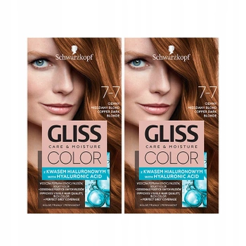 Gliss Color Farba do włosów miedziany blond 7-7 x2