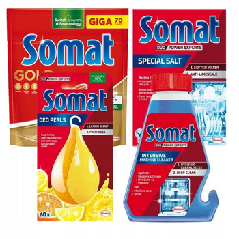 Somat Gold Zestaw do Zmywarki 4 Elementy