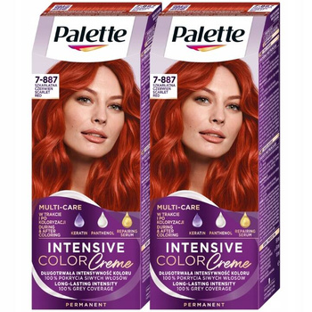 Palette Farba włosów RV6 (7-887) Szkarłatna Czerw x2