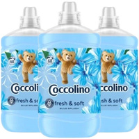 Coccolino Blue Splash Płyn do Płukania Tkanin Fresh & Soft 3x1,7L 204 pr