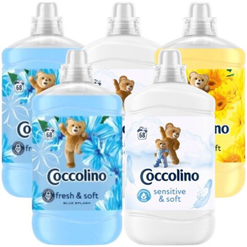 Coccolino Płyn do Płukania Tkanin Fresh & Soft Zestaw Mix 5x1,7L 340 pr