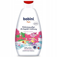 Bobini Płyn do Kąpieli dla Dzieci Barwiący Wodę na Różowo Super Piana 500ml