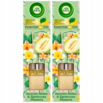 Air Wick Patyczki Zapachowe Soczysty Melon i Egzotyczna Plumeria 2x40ml