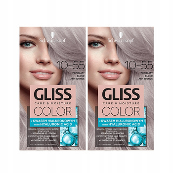 Gliss Color Farba do włosów Popielaty Blond 10-55 x2