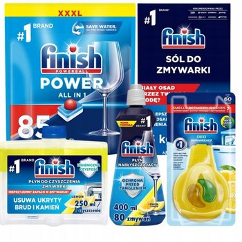 Finish Zestaw Tabletki do Zmywarki Power All in One Fresh 85 5 Elementów