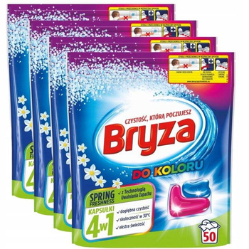 Bryza Freshness Kapsułki do Prania Koloru 4x50sztk.