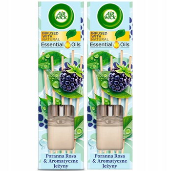 Air Wick Pachnące Patyczki Poranna Rosa & Aromatyczne Jeżyny 2x40 ml