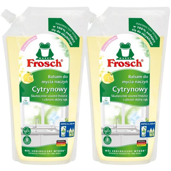 Frosch Cytrynowy Balsam do Mycia Naczyń Zapas 1L x2