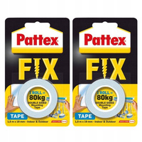 Pattex Fix Taśma Dwustronna 1,5m Udźwig do 80kg x2