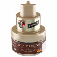 Bufalo Pasta do Pielęgnacji Butów z Gąbką Brązowy 40 ml