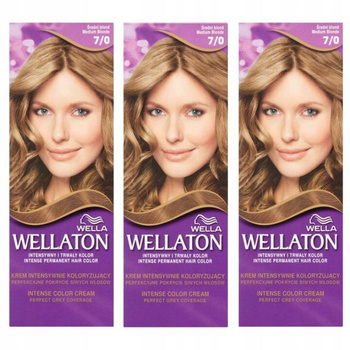 Wellaton Farba do Włosów 7-0 Średni Blond x3