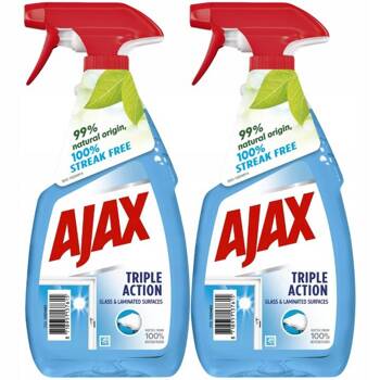Ajax Multi Action Płyn do Mycia Szyb I Luster Triple Action w Sprayu 2x500ml