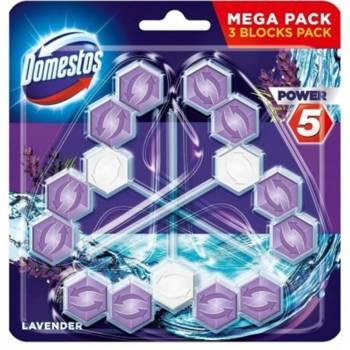 Domestos Power 5 Kostka Toaletowa Lavender 3x55g