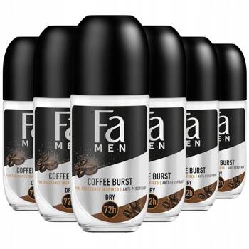 Fa Men Antiperspirant Roll-on Coffee Burst 72h 6x50ml