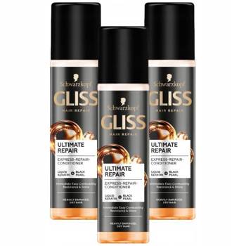 Gliss Ultimate Repair Odżywka Ekspresowa do Włosów x3