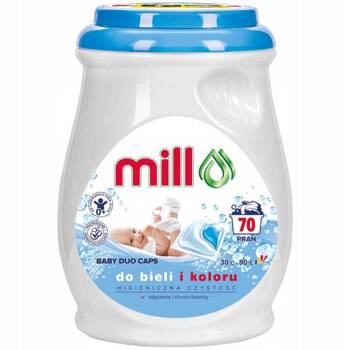 Mill Professional Baby Kapsułki do Prania Bieli i Koloru 70 szt.