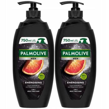 Palmolive Men Energising Żel pod Prysznic 3w1 2x750ml