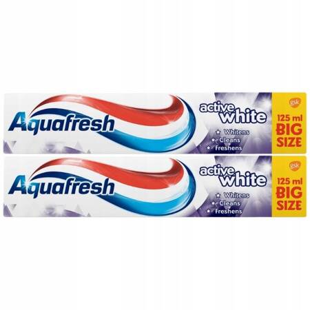 Aquafresh Active White Pasta do Zębów 2x125 ml