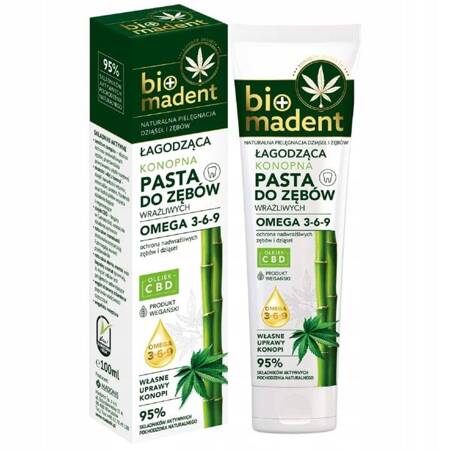 Bio Madent Konopna Łagodząca Pasta do Zębów Wrazliwych CBD 100 ml