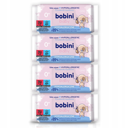 Bobini Baby Chusteczki Hypoalergiczne 60szt x4