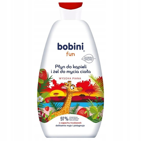 Bobini Płyn do Kąpieli i do Mycia Truskawka 500ml