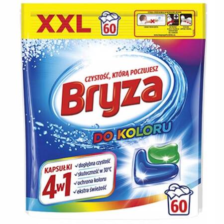 Bryza 4w1 Kapsułki do Prania Kolorów 60 szt XXL